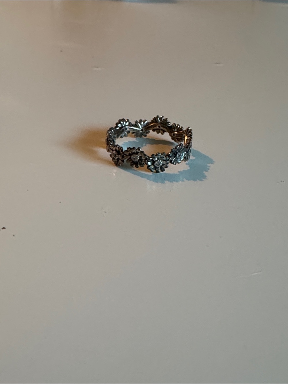Pandora Sterling Silver Floral Band Ring
